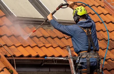 Démoussage et hydrofuge de toiture à Tréglonou